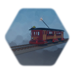 Pacific electric railway red car #721 Sunset