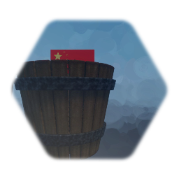 China holding a bucket