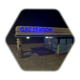 Vintage gas station
