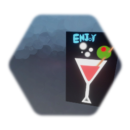 Martini bar neon wall decoration