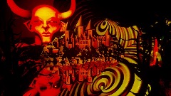 Stylized Castle Sunset (Poster Style)