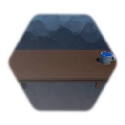 Table with cup of water