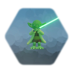 Yoda with fighting