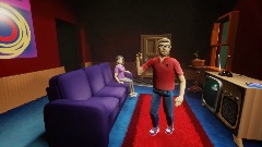 Living room VR diorama