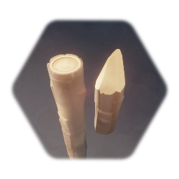 Wooden Log with Stake