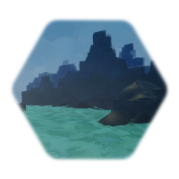 Island w Shipwreck & Lightning Strike