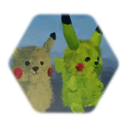Pikachu plush toys (3d painting)