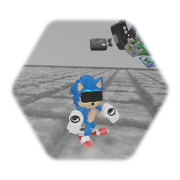Movie Sonic Wearing A Oqulus quest