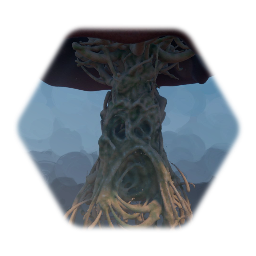 Dark Mushroom Tree Face 03