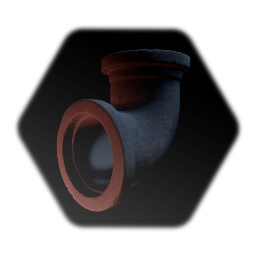 Rusty Pipe Fitting 90 Elbow Hollow