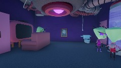 invaderzim characters  in a new house