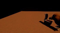 Chicken eats nuggets