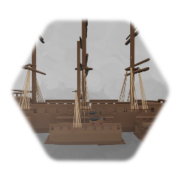 DK Pirate Ship In Sections For Platformers