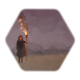 Mystery man with candle