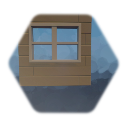 Horizontal plank wall window