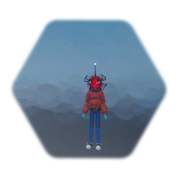 Almost fully animated character