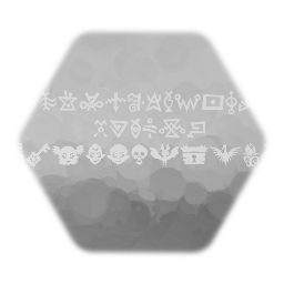 all supported letters in this ancient dangers icon font