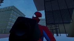 Spiderman  with a not working  gun &move like gta 5 spiderman