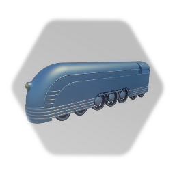 1930s streamline moderne civil locomotive