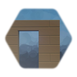 Horizontal plank wall entrance