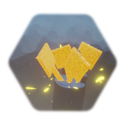 Bucket of 4 golden spatulas