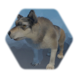 Animated Grey Wolf