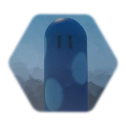 Blue cartoon hill