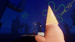 Hes just standing their menacingly