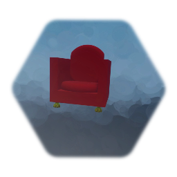 Roter schlichter Sessel