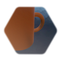Orange chipped mug