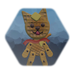 Cardboard Waffle Cat Character