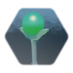 Glowing orb and pedestal