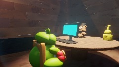 Big yoshi looks at youtube on PC for straight 100 years