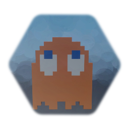 Pac man orange ghost