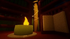 Candle-lit Library