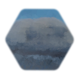 Isolated rain cloud lightning