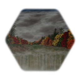 Tequahmenon Falls Photo Realistic Painting