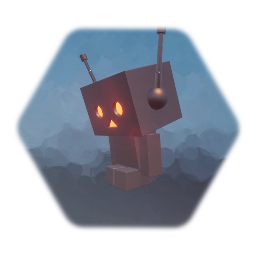 Cute robot original sculpture