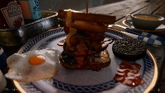 Full Beech breakfast in a sandwich!