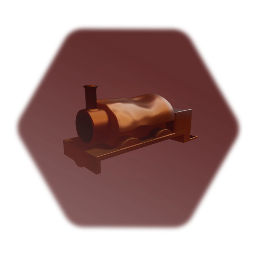 Dismantled and Damaged Narrow Gauge Steam Engine