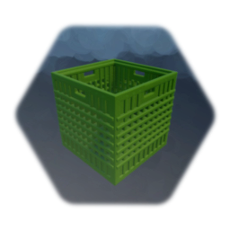 Milk Crate - Green Plastic
