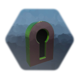 Gold key hole