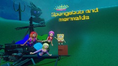 Spongebob and mermaids poster