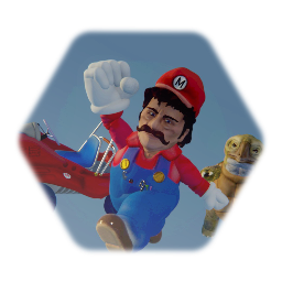 Super real Mario                         (with driveable kart)