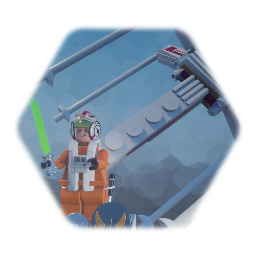 STAR WARS Lego MINIFIGURE REBEL ALLIANCE PILOT & x wing an r2d2