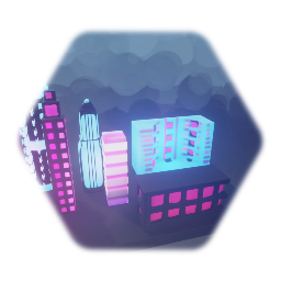 Neon skyscrapers