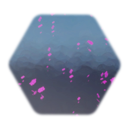 Pink glowing rain