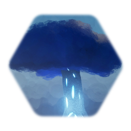 Shiny blue tree