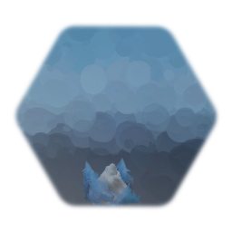 Water flowing around a rock