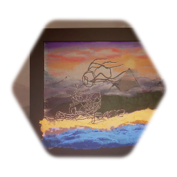 On the mountainside - painting